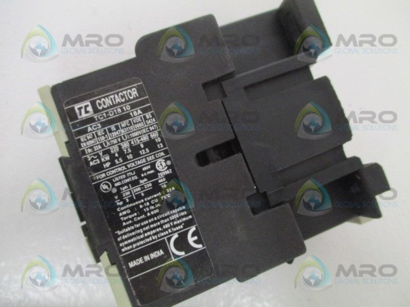 SHAMROCK CONTROLS TC1-D1810-B7 CONTACTOR 24V *NEW NO BOX*