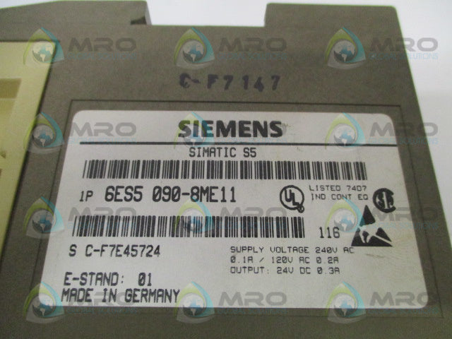 SIEMENS SIMATIC S5-IM90 6ES5090-8ME11 INTERFACE MODULE EXPANSION *USED*