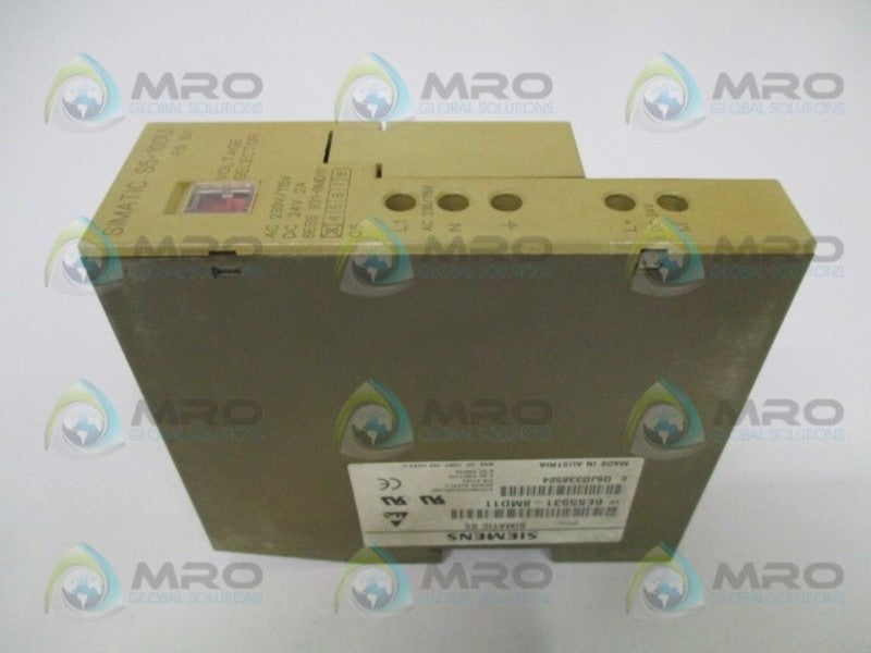 SIEMENS SIMATIC 6ES5931-8MD11 POWER SUPPLY *USED*