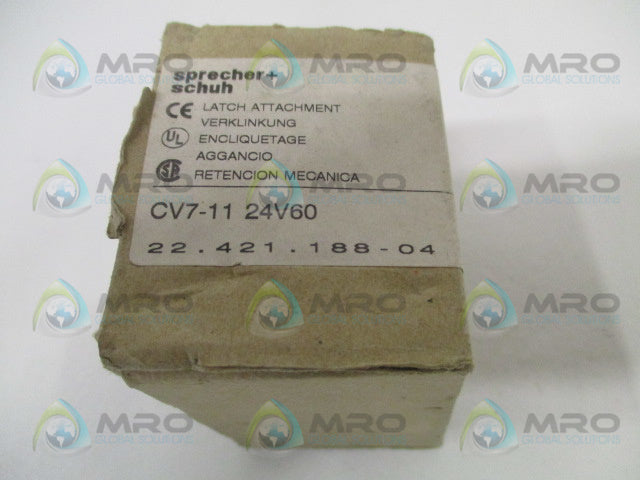 SPRECHER+SCHUH CV7-11 24V60 LATCH ATTACHMENT *NEW IN BOX*