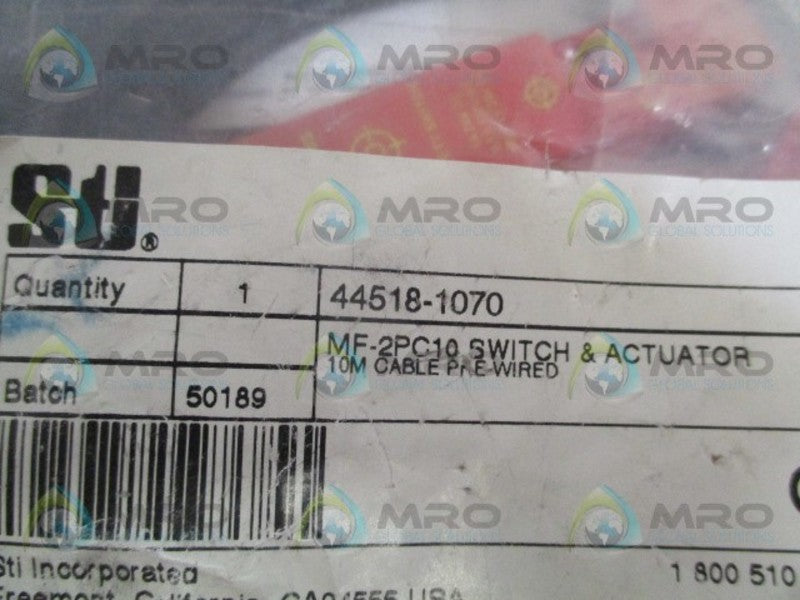 STI 44518-1070 MF-2PC10 SWITCH/ ACTUATOR CABLE *NEW IN FACTORY BAG*