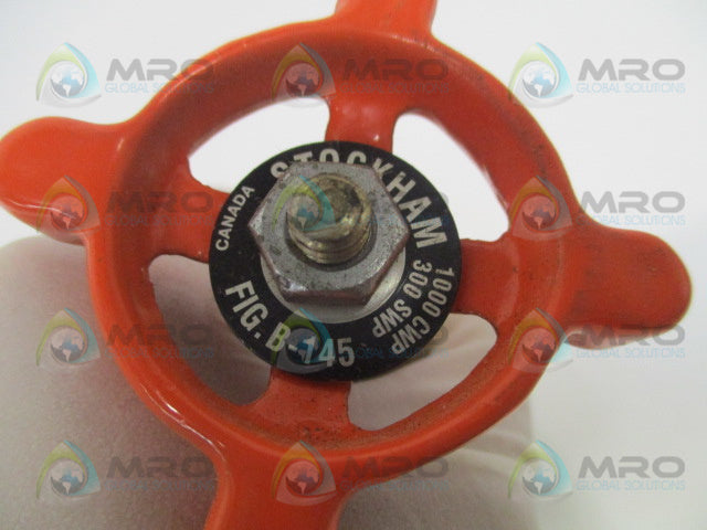 STOCKHAM B-145 GATE VALVE 1/2" *NEW NO BOX*