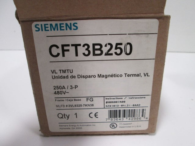 Siemens CFT3B250 NSFP ** GENUINE ** Furnas
