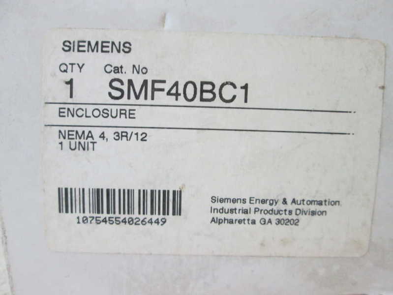 Siemens SMF40BC1 NSFP ** GENUINE ** Furnas