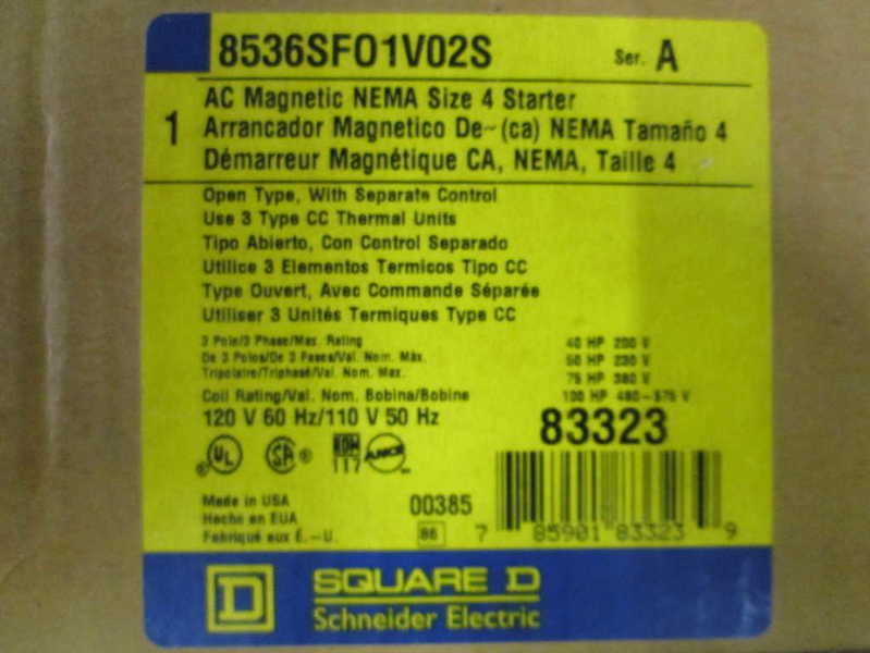 Square D 8536SFO1V02S NSFP * GENUINE * 8536 SFO1 V02S