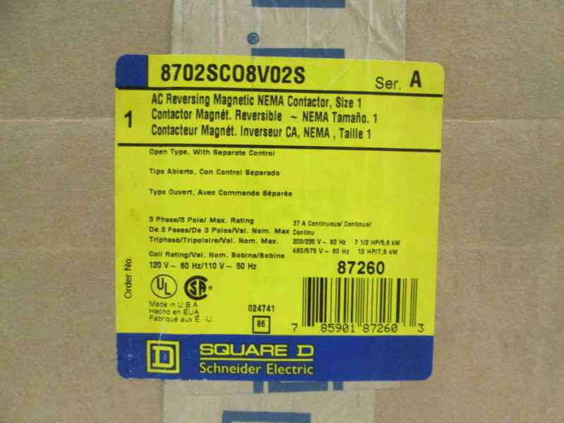 Square D 8702SCO8V02S NSFP * GENUINE * 8702 SCO8 V02S