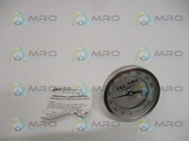 TEL-TRU GT300R BIMETAL THERMOMETER 0/250F 2.5" STEM *NEW IN BOX*