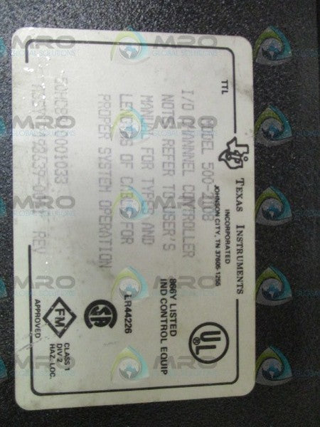TEXAS INSTRUMENTS 500-2108 I/O CHANNEL CONTROLLER *USED*