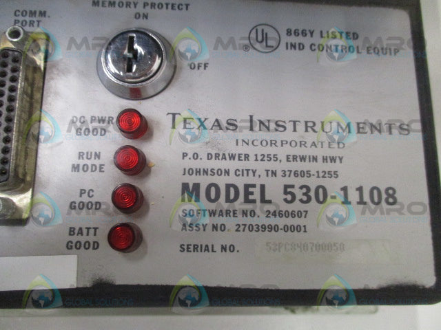 TEXAS INSTRUMENTS 530-1108 CONTROLLER MODULE (REPAIRED) *USED*