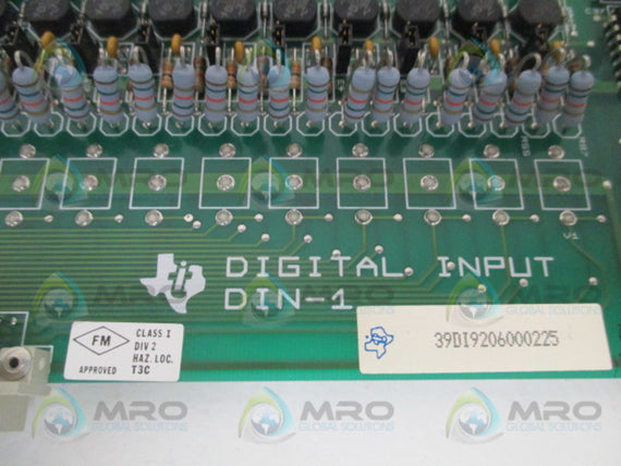 TEXAS INSTRUMENTS RTU-DIN-1 DIGITAL BOARD ASSEMBLY *NEW NO BOX*