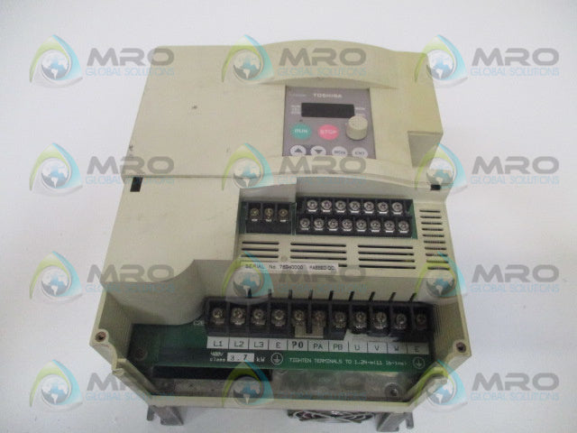 TOSHIBA VFS7-4037UPL TRANSISTOR INVERTER (AS PICTURED) *USED*
