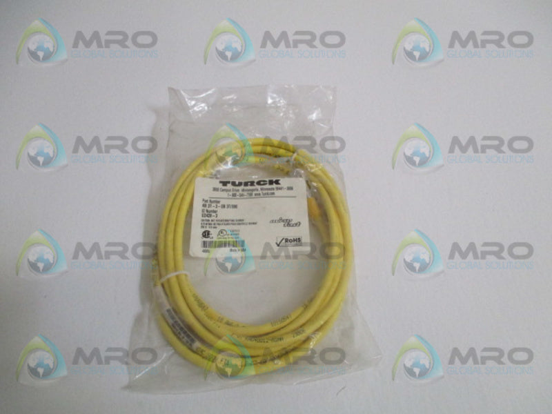TURCK KB3T-3-SB3T/S90 MOLDED CORDSET *NEW IN FACTORY BAG*