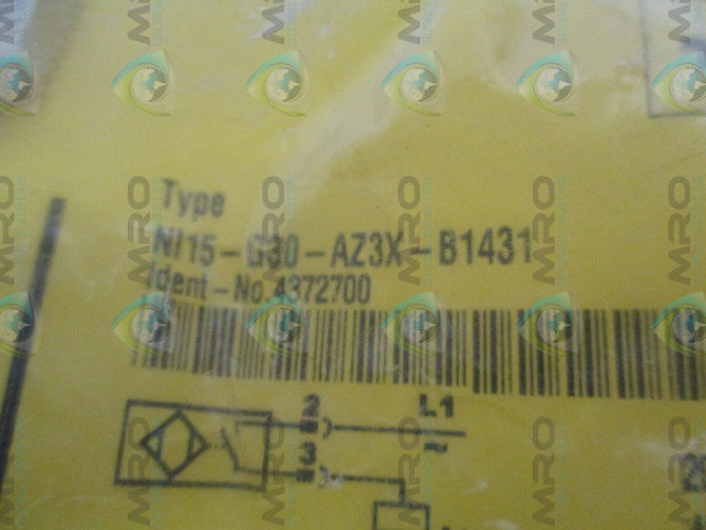 TURCK NI15-G30-AZ3X-B1431 INDUCTIVE PROXIMITY SENSOR *NEW IN FACTORY BAG*