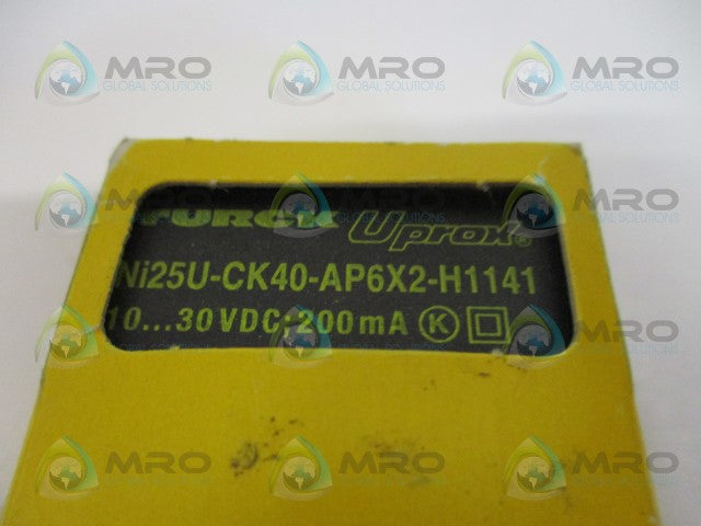 TURCK UPROX Ni25U-CK40-AP6X2-H1141 25MM INDUCTIVE PROXIMITY SWITCH *NEW IN BOX*