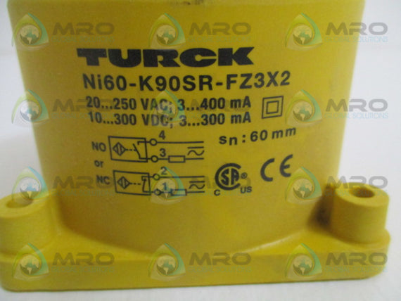 TURCK NI60-K90SR-FZ3X2-W/PG13.5 PROXIMITY SENSOR *NEW IN BOX*