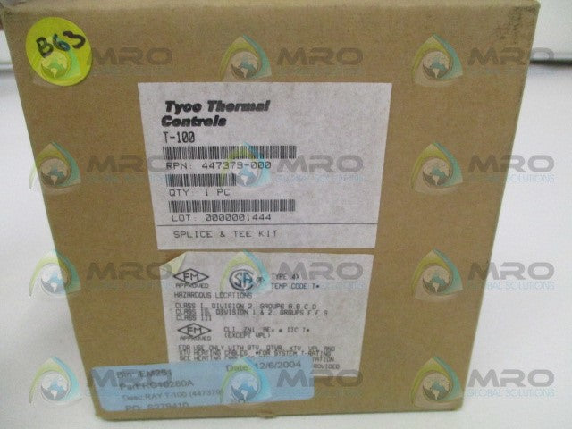 TYCO RAYCHEM HTS T-100 447379-000 SPLICE & TEE KIT *NEW IN BOX*