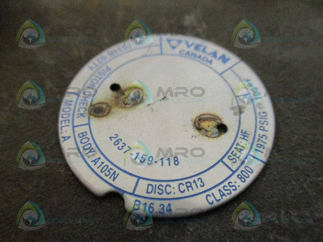 VELAN W-2034B-02TY PISTON CHECK VALVE *NEW NO BOX*