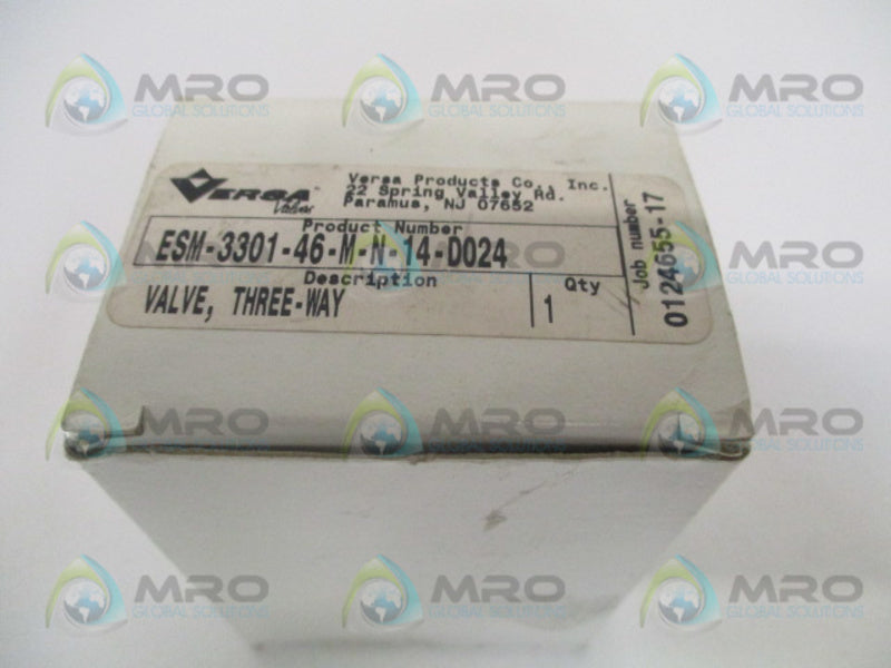 VERSA ESM-3301-46-M-N-14-D024 THREE-WAY VALVE *NEW IN BOX*