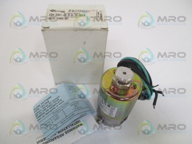 VERSA ESM-3301-46-M-N-14-D024 THREE-WAY VALVE *NEW IN BOX*