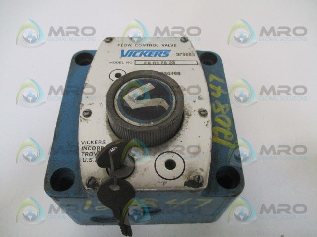 VICKERS FG032822 FLOW CONTROL VALVE *USED*