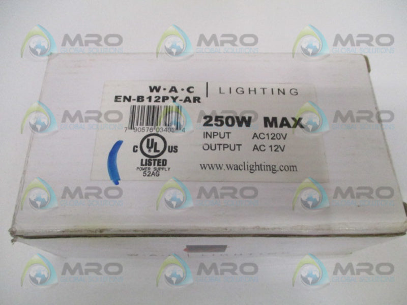 W.A.C LIGHTING EN-B12PY-AR ELECTRONIC TRANSFORMER 250W *NEW IN BOX*