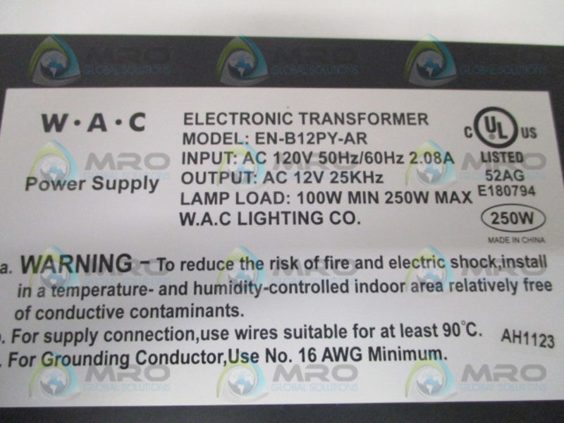 W.A.C LIGHTING EN-B12PY-AR ELECTRONIC TRANSFORMER 250W *NEW IN BOX*