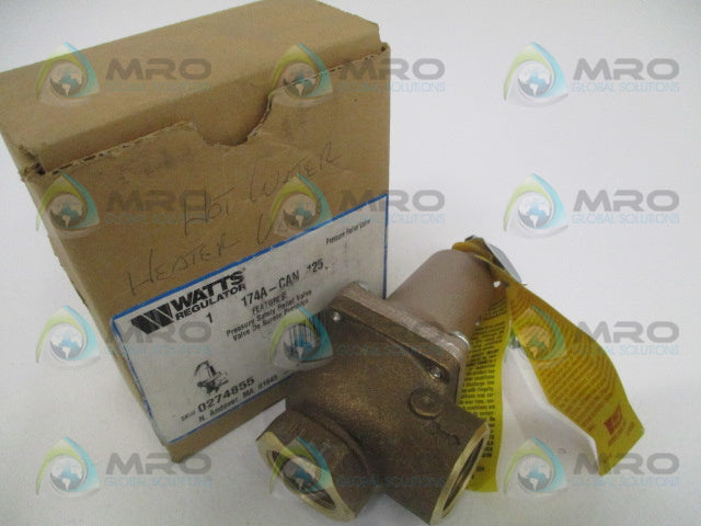 WATTS 0274855 M1 1-174A-125 PRESSURE RELIEF VALVE 125 PSI 1" *NEW IN BOX*