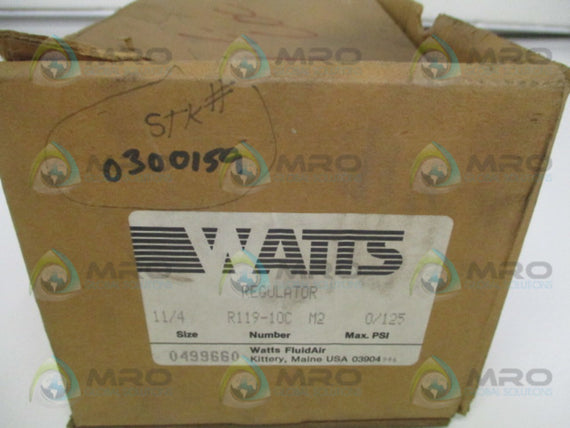 WATTS R119-10C PRESSURE REGULATOR 1-1/4" 0-125PSI *NEW IN BOX*