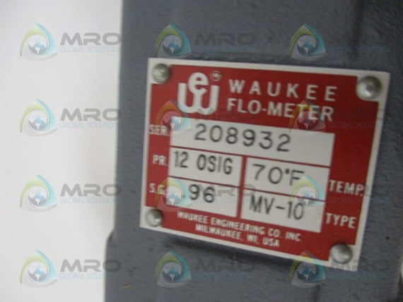 WAUKEE ENGINEERING MV-10 FLO-METER 0-1000 CFH *NEW IN BOX*