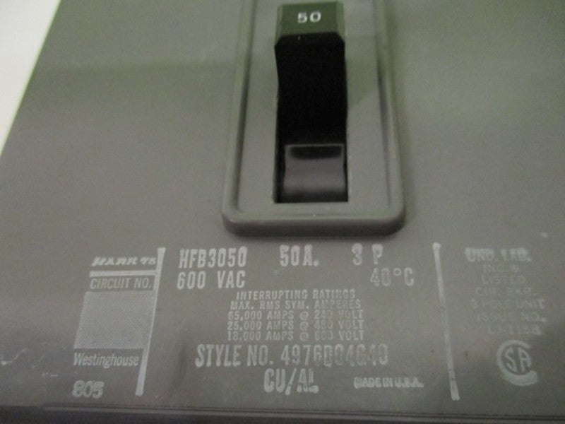 WESTINGHOUSE HFB3050 CIRCUIT BREAKER 50A *NEW IN BOX*