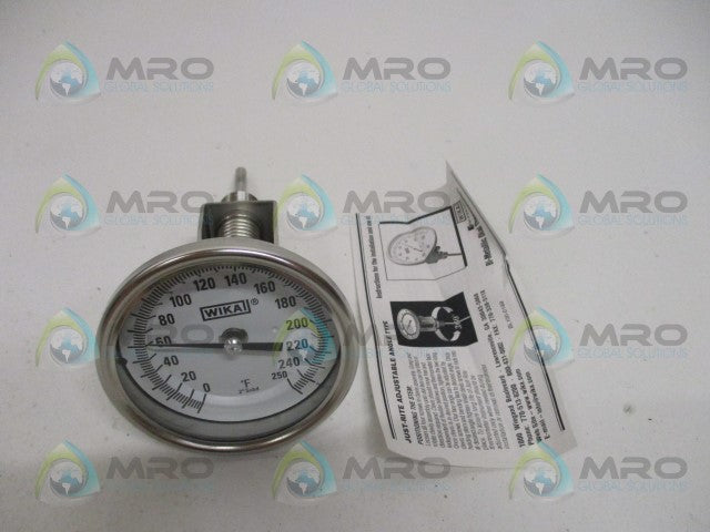 WIKA TI.32 32025D206G4 BIMETAL THERMOMETER 0/250F 2.5" STEM *NEW IN BOX*