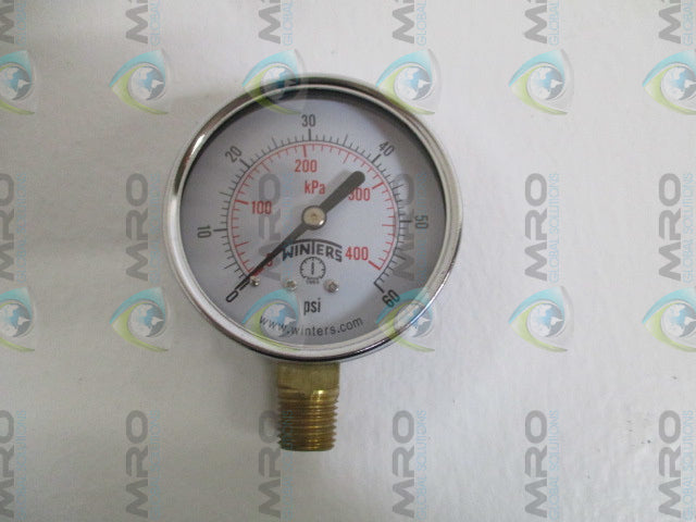 WINTERS PEM213 0-60PSI/KPA PRESSURE GAUGE *NEW IN BOX*