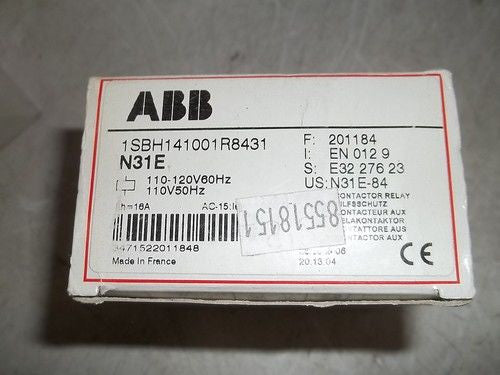 ABB 1SBH141001R8431 CONTACTOR RELAY *NEW*