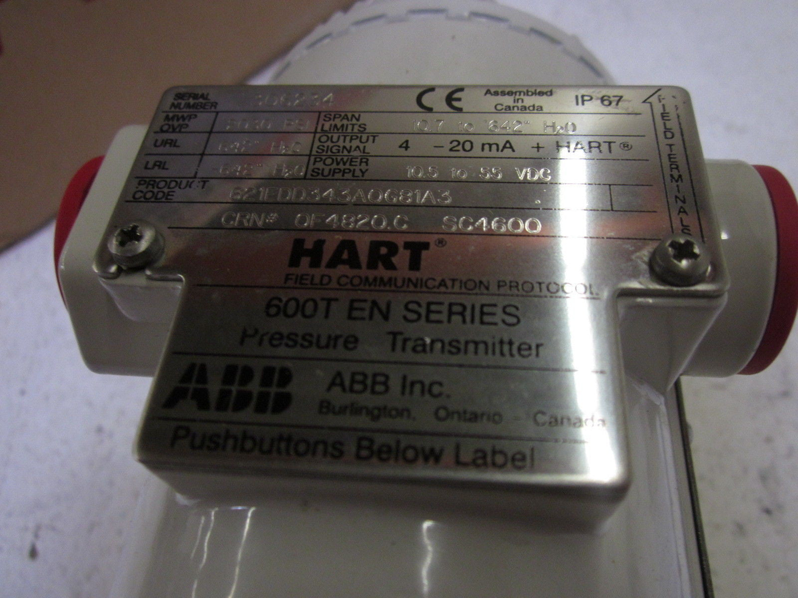 ABB 621EDD343A0G81A3 PRESSURE TRANSMITTER *NEW IN BOX*