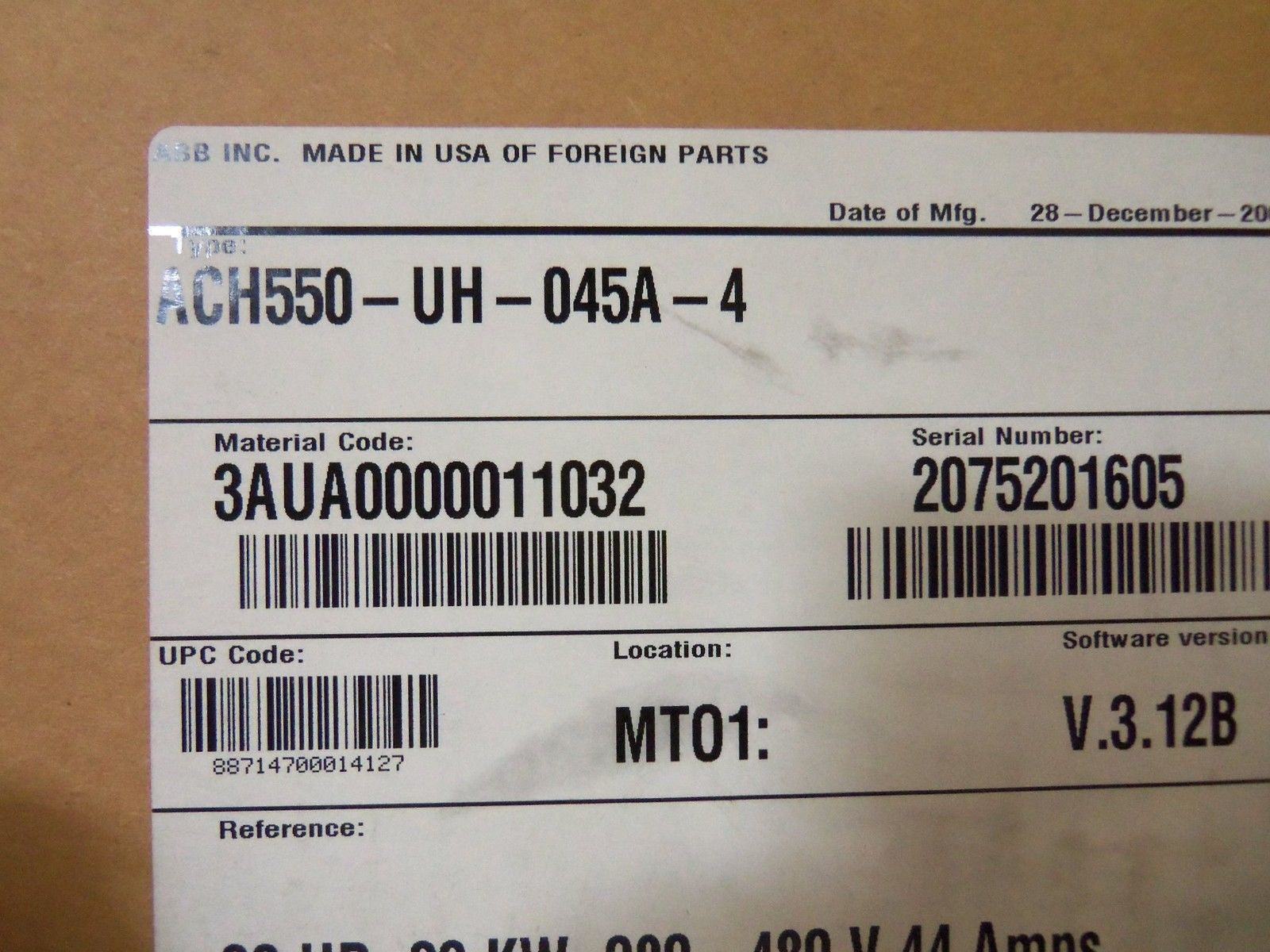 ABB ACH550-UH-045A-4 *NEW IN BOX*