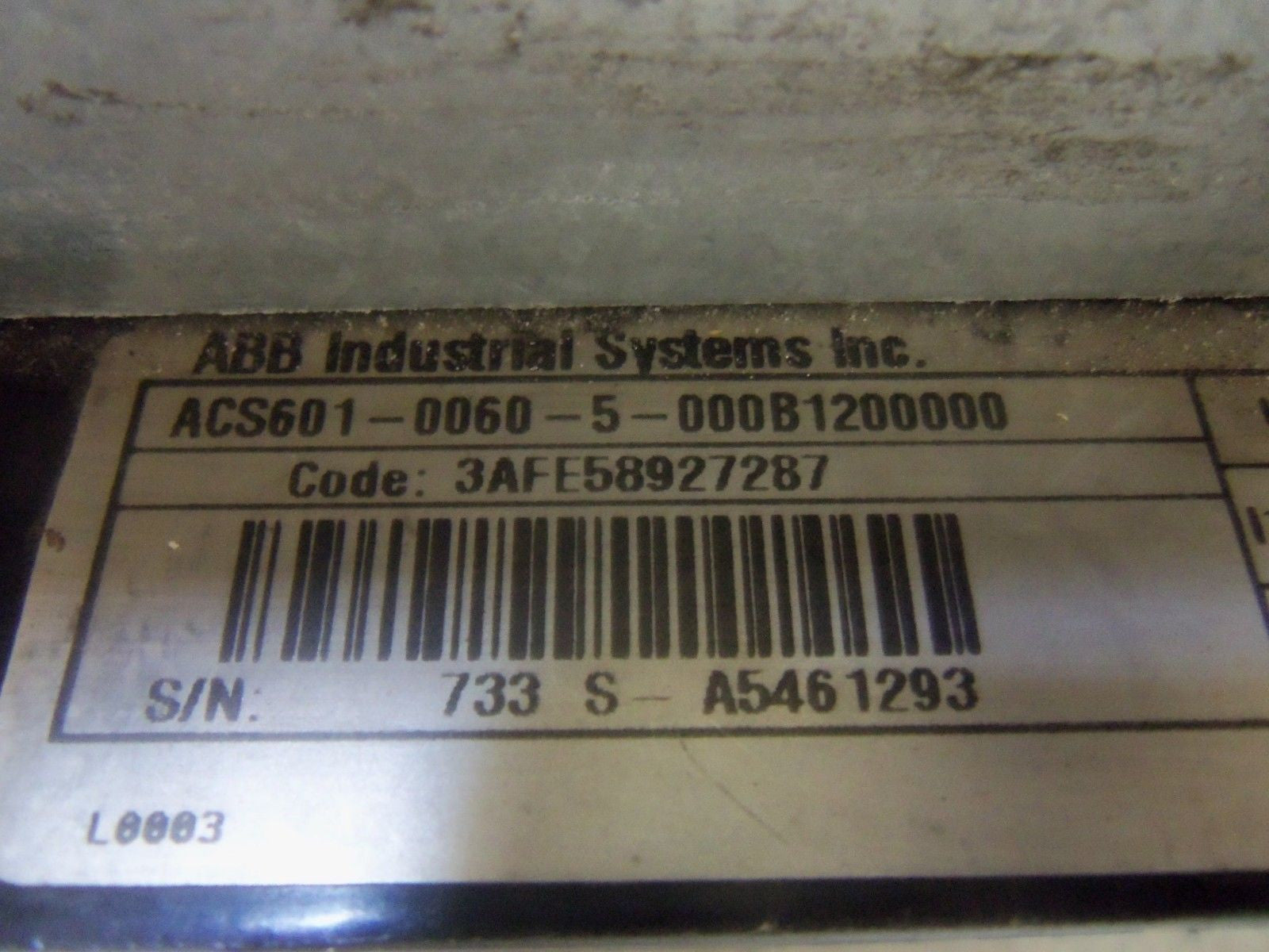 ABB ACS601-0060-5-000B1200000 *USED*