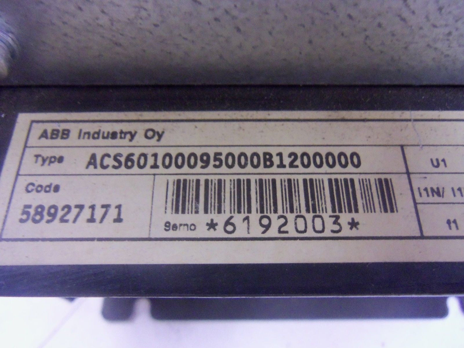 ABB ACS60100095000B1200000 *USED*