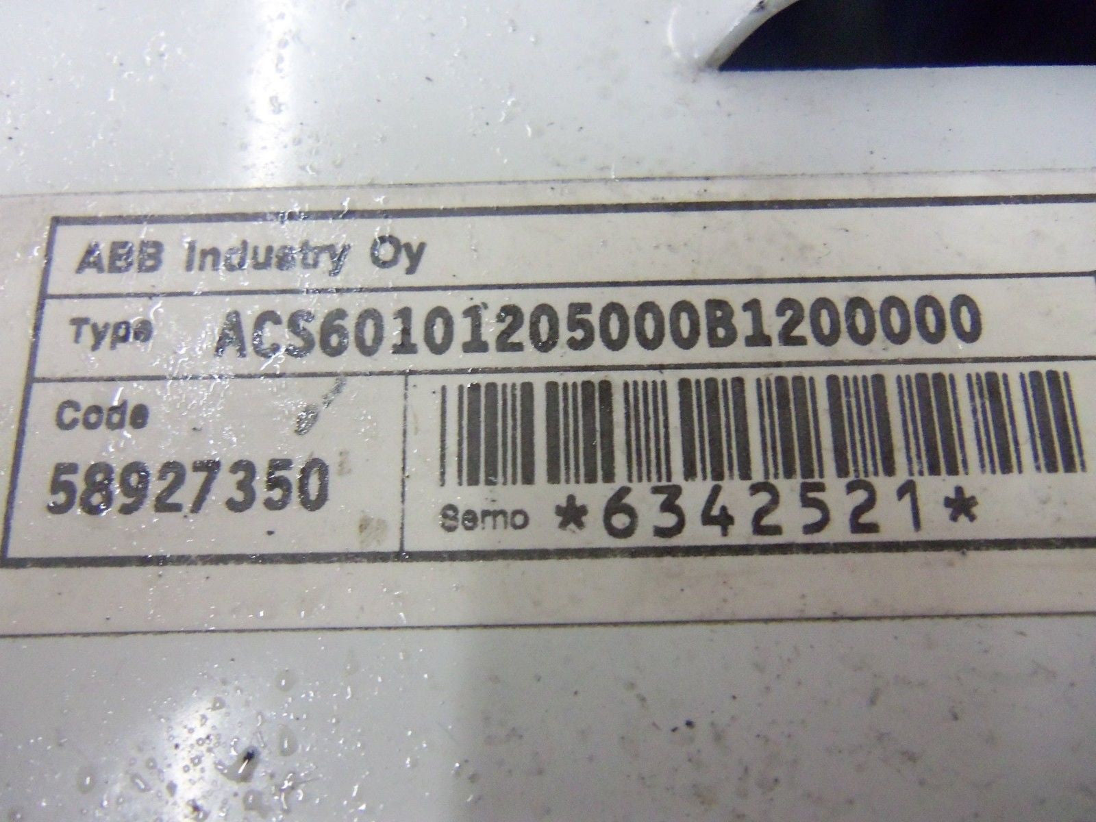 ABB ACS60101205000B1200000 *USED*