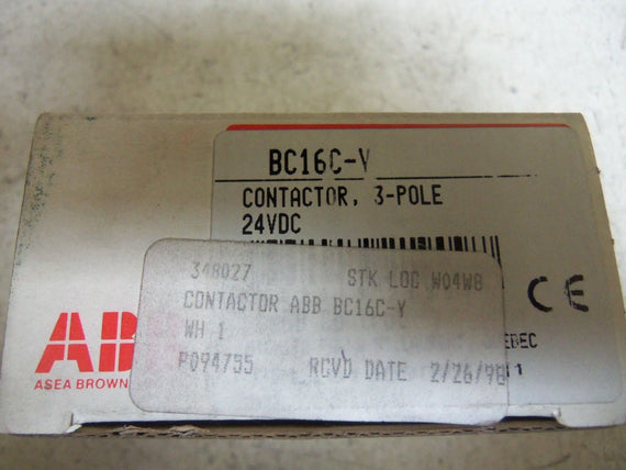 ABB BC16C-Y CONTACTOR 3-POLE *NEW IN BOX*
