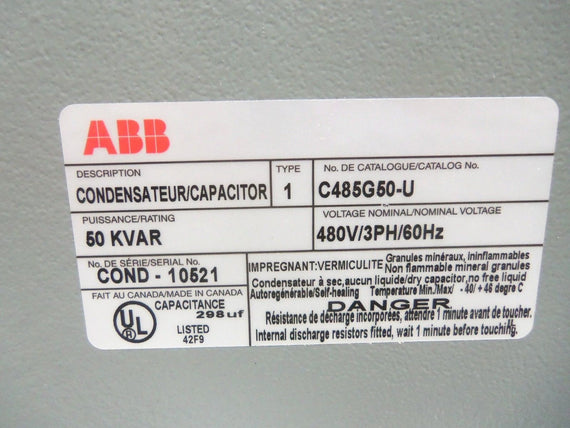 ABB C485G50-U CAPACITOR *NEW NO BOX*