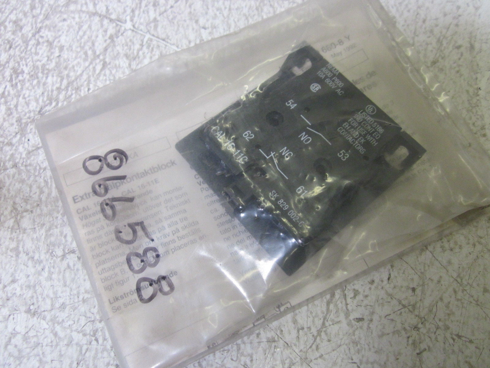 ABB CAL16-11C AUXILLARY CONTACT *NEW IN FACTORY BAG*