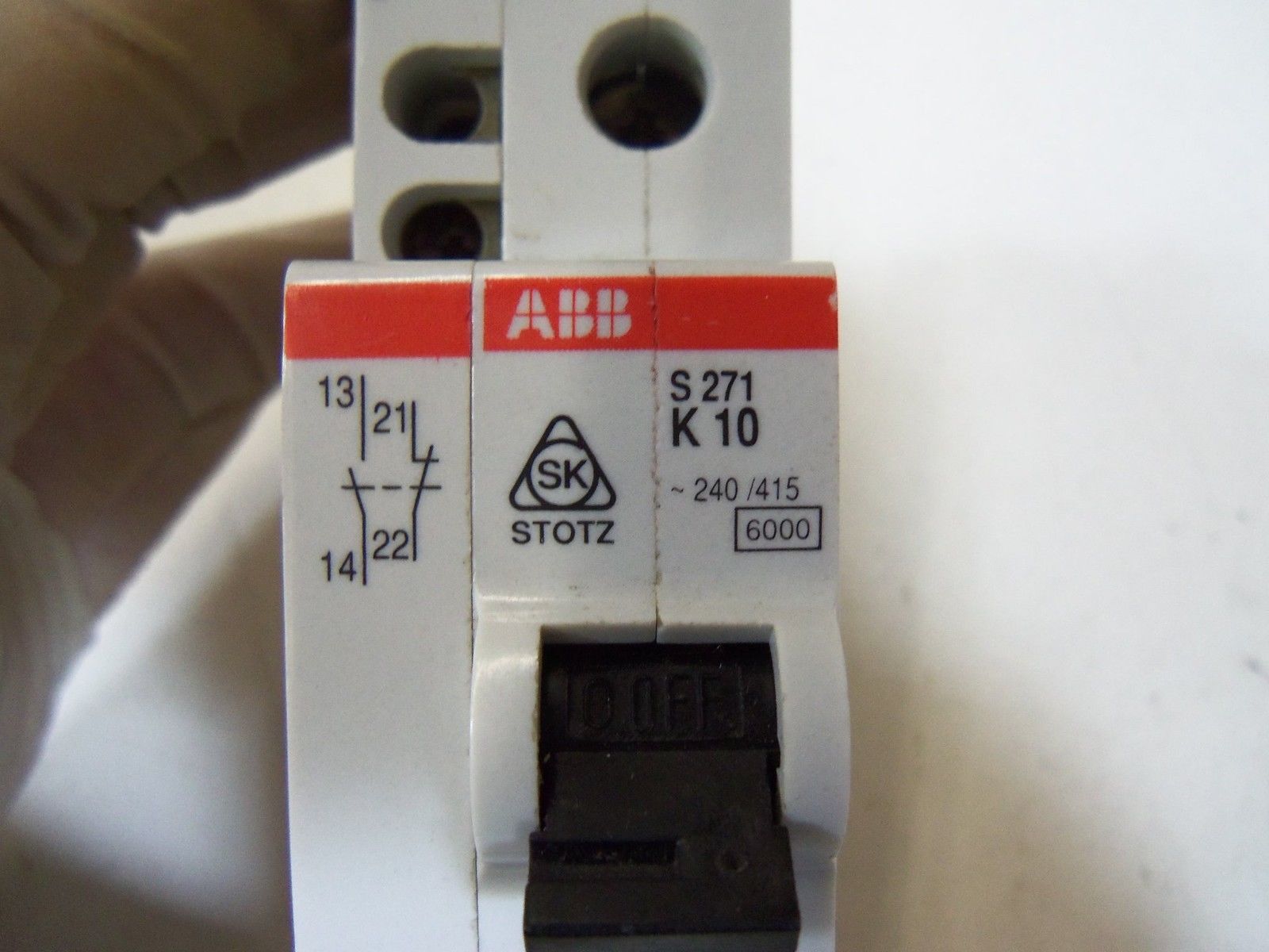 ABB S271-K10 CIRCUIT BREAKER 10A w/ S2-H AUXILIARY CONTACT *NEW NO BOX*