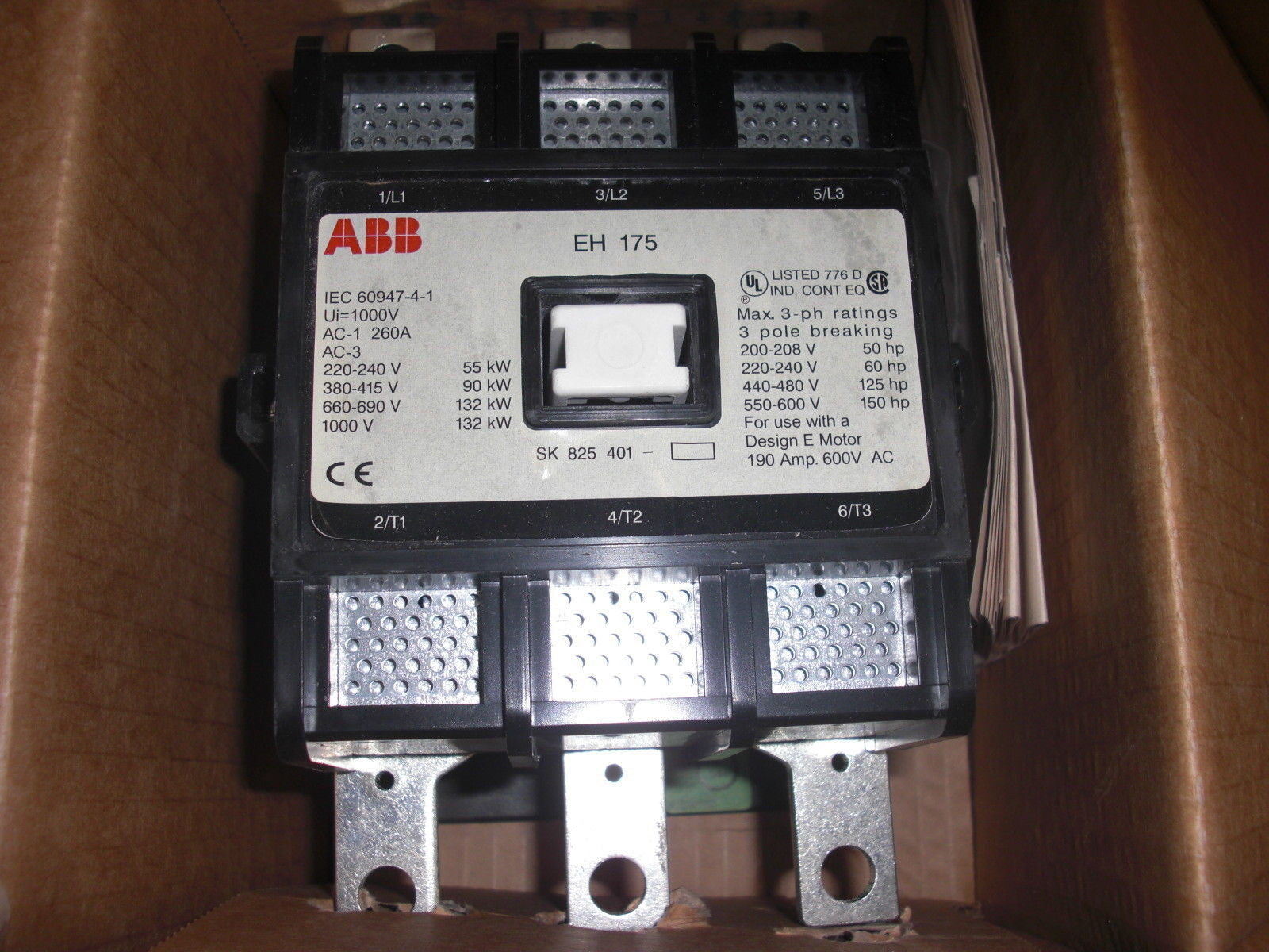 ABB CONTACTOR EH175C-4 *NEW IN THE BOX*