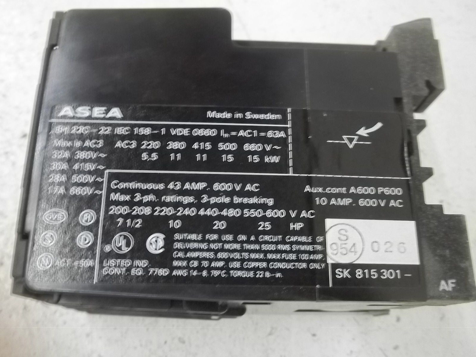 ABB EH22C-1 3P-CONTACTOR 120/60 *NEW IN BOX*