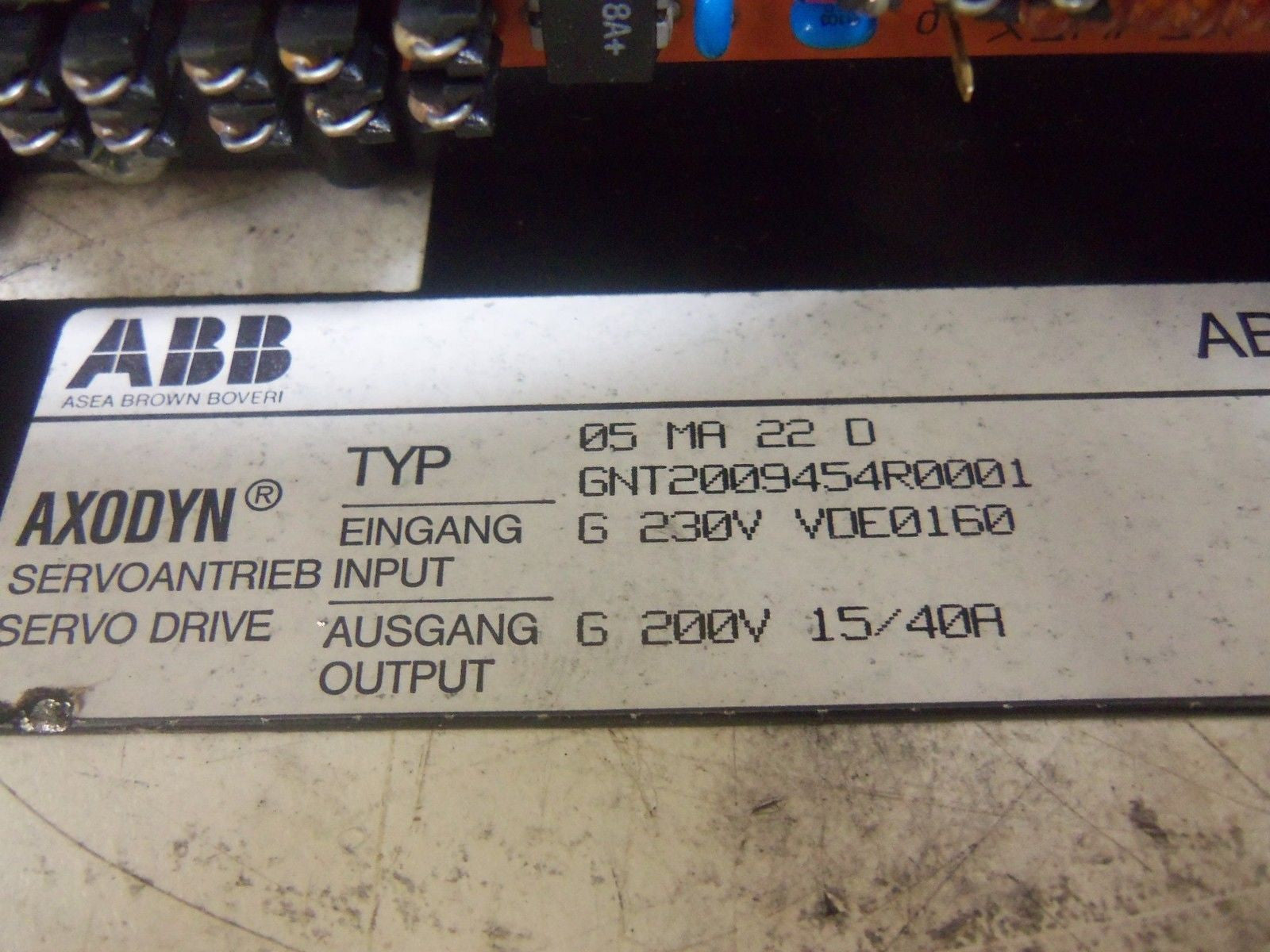 ABB GNT2009454R0001 SERVO DRIVE *USED*
