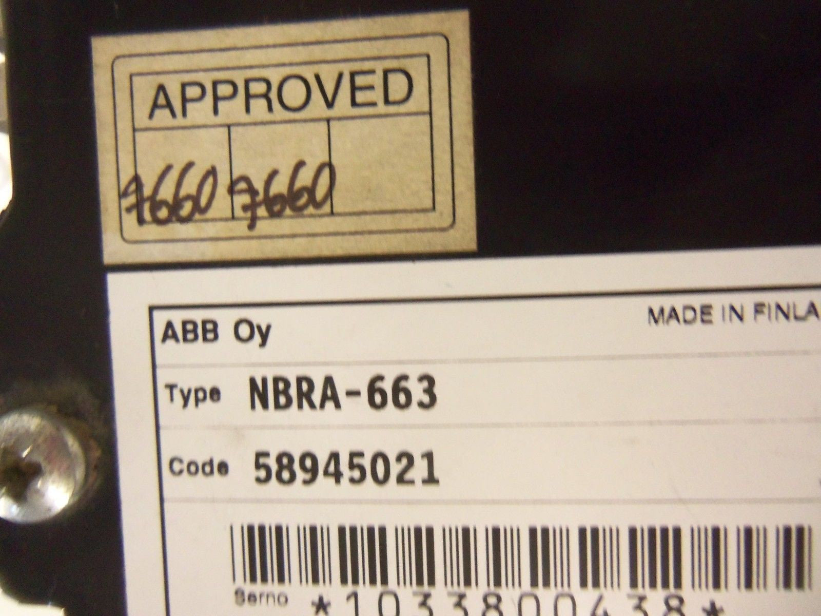 ABB NBRA-663 *USED*