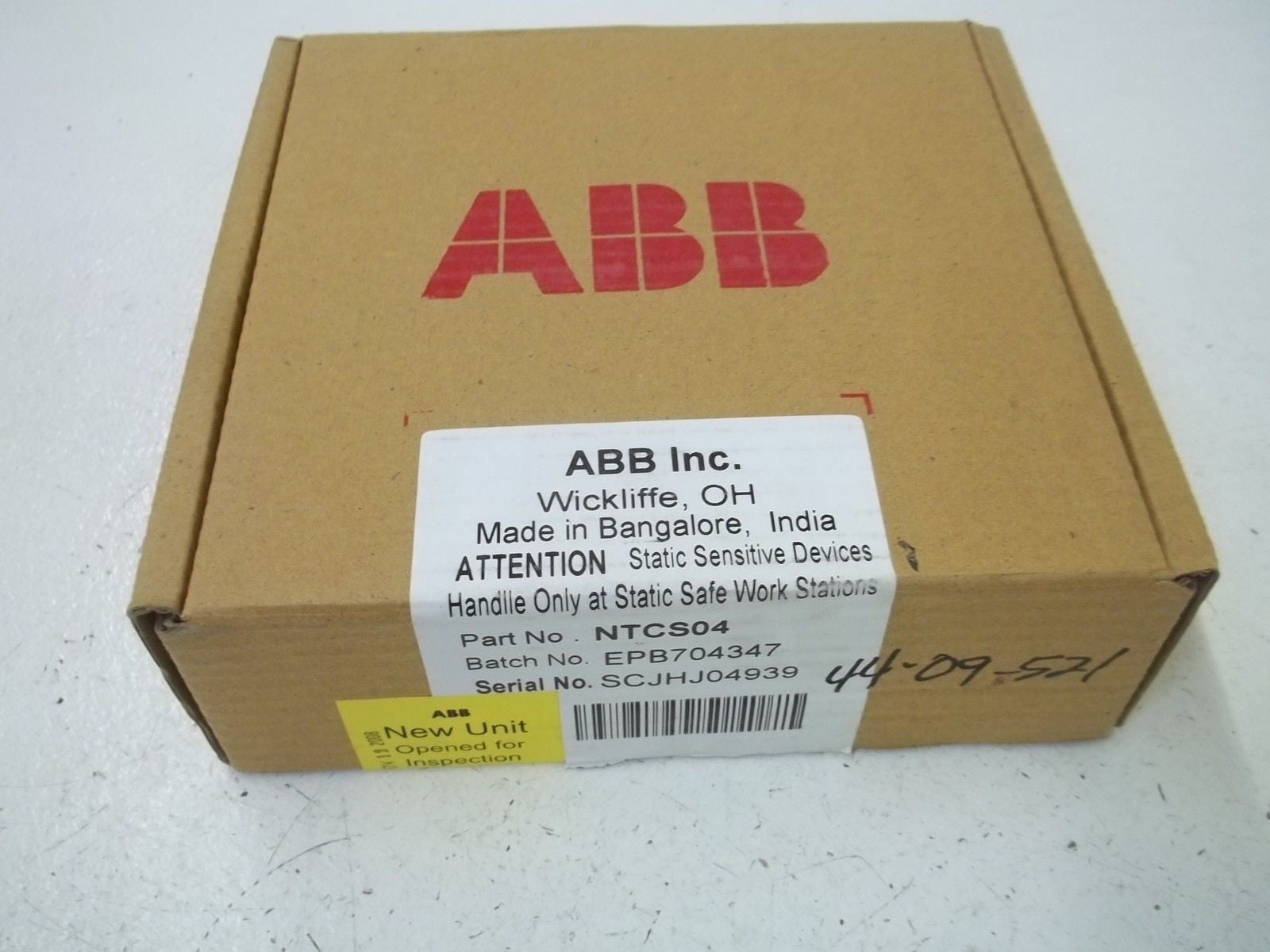 ABB NTCS04 TERMINAL MODULE *VALIDATION SEALED*