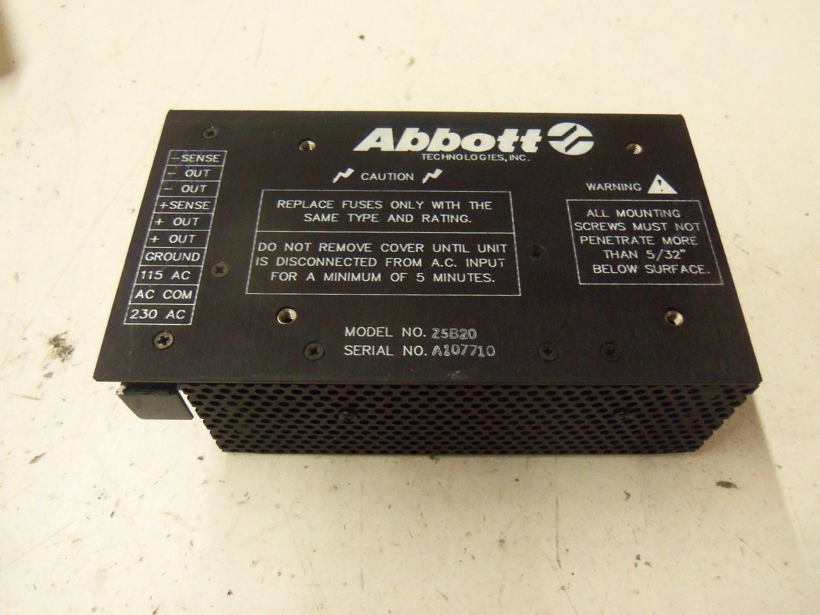 ABBOTT TECHNOLOGIES INC. Z5B20 * NEW NO BOX*