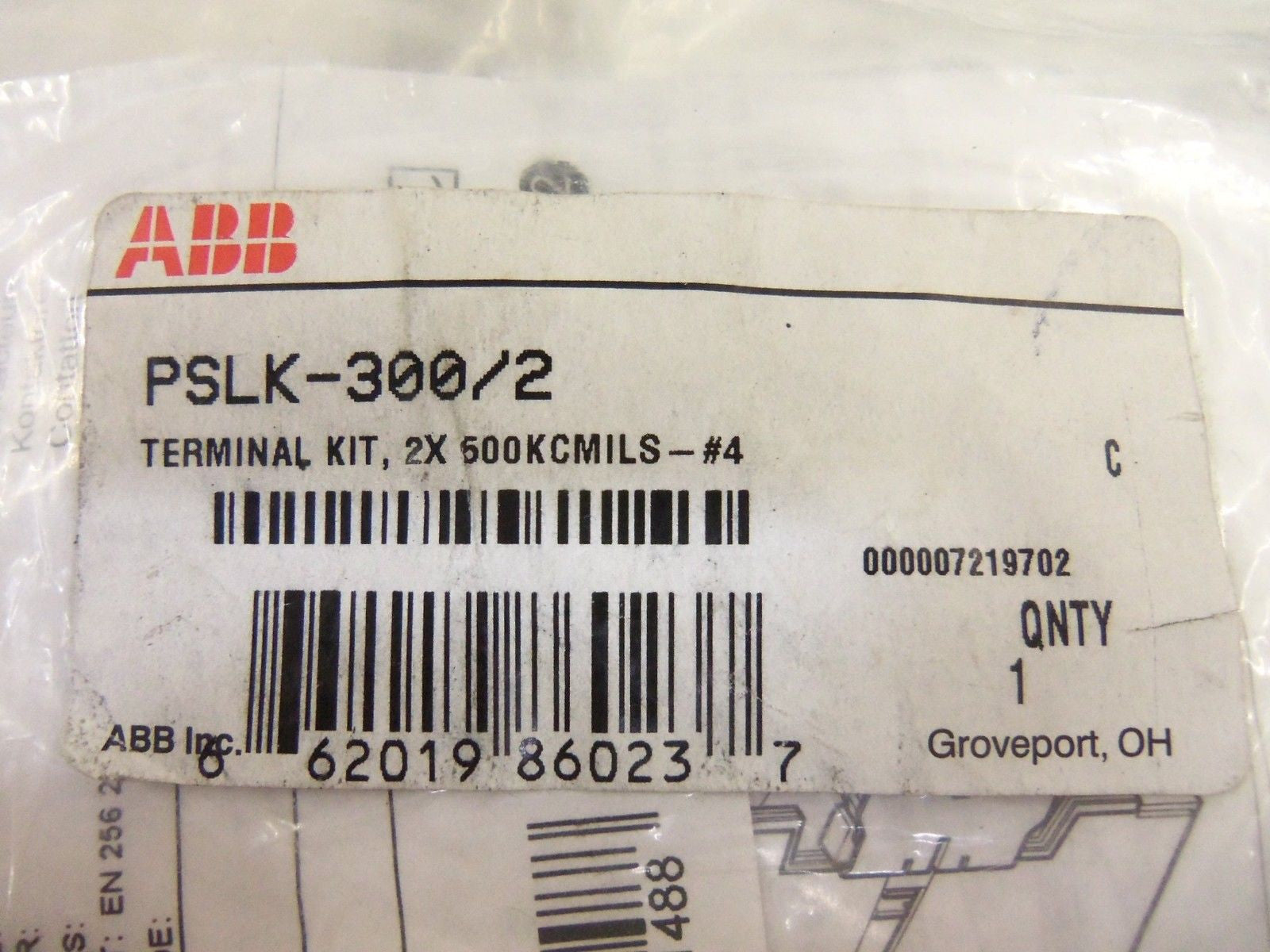 ABB PSLK-300/2 TERMINAL KIT *NEW IN FACTORY BAG*