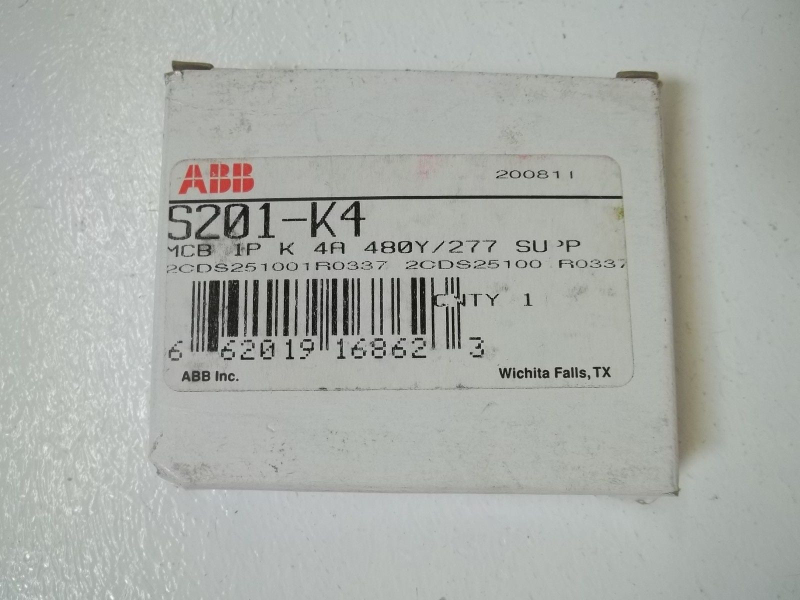 ABB S201-K4 CIRCUIT BREAKER 4A *NEW IN BOX*